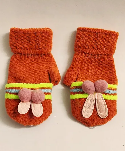 Kid-O-World Bunny Ears Gloves - Orange