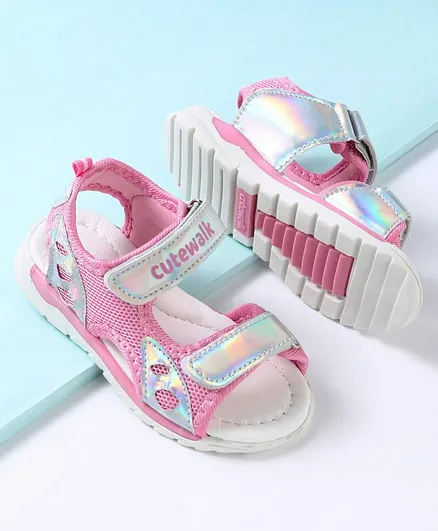 Cute Walk by Babyhug Sandals - Light Pink