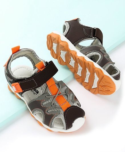 Cute Walk by Babyhug Closed Toe Sandal - Orange