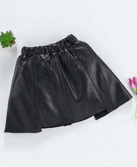 Kookie Kids Elasticated Waist Party Wear Skirt - Black