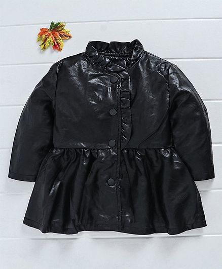 Kookie Kids Front Open Solid Jacket - Black