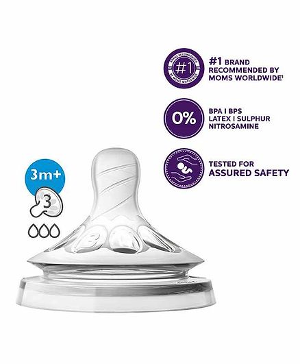 Avent Natural Teat Medium Flow - Pack of 2