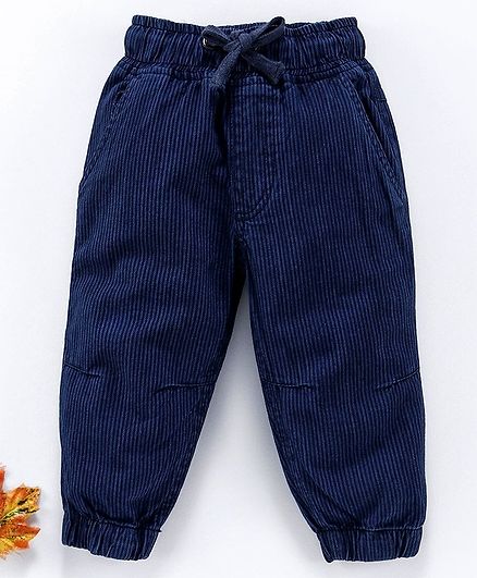 Cucumber Full Length Corduroy Jogger With Drawstring - Royal Blue