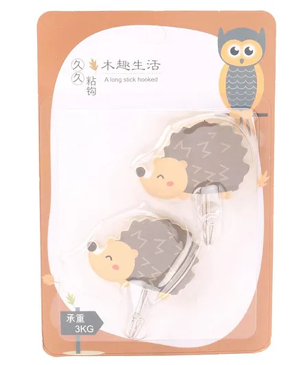 Adhesive Hook Animal Shape - Brown