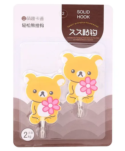 Animal Shaped Wall Hooks Pack of 2 - Yellow