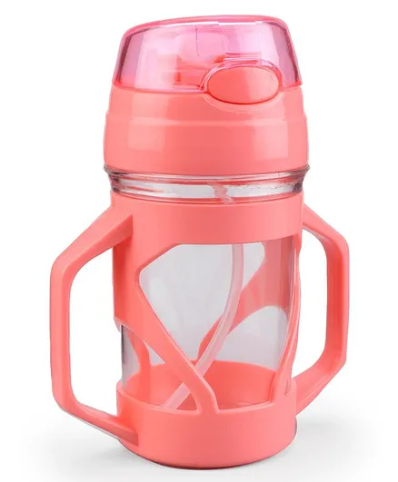 Twin Handle Straw Sipper Peach - 250 ml