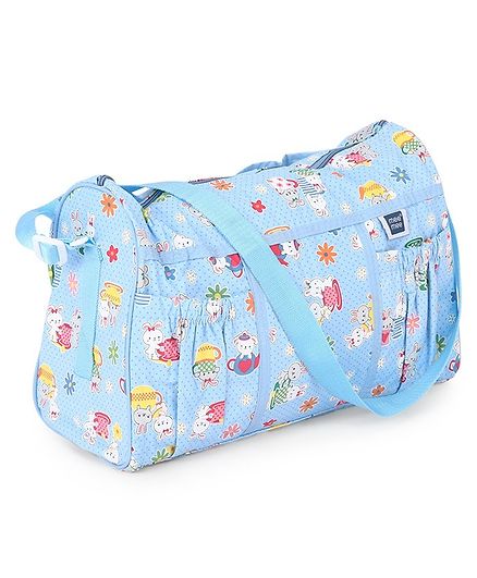 Mee Mee Diaper Nursery Bag Bunny Print - Light Blue