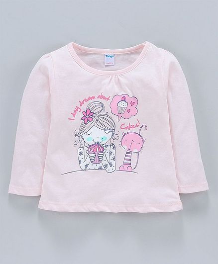 Tango Full Sleeves Top Girl Print - Pink