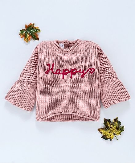 LC Waikiki Happy Design Full Sleeves Sweater - Pink