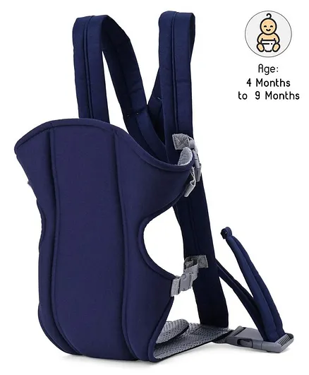 3 in 1 Padded Baby Carrier With Wide Seat - Navy Blue