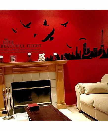 Syga City PVC Vinyl Wall Sticker - Multicolor