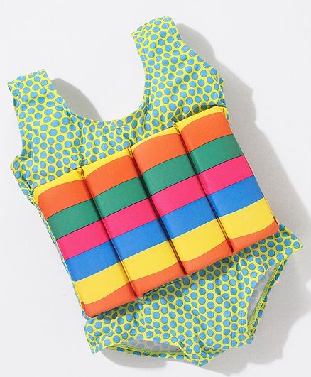 Kookie Kids Sleeveless Swim Float Polka Dot Print - Green
