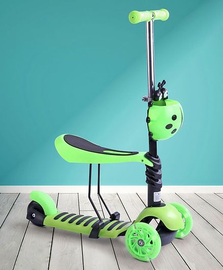 Kids Scooter with Seat Adjustment - Green