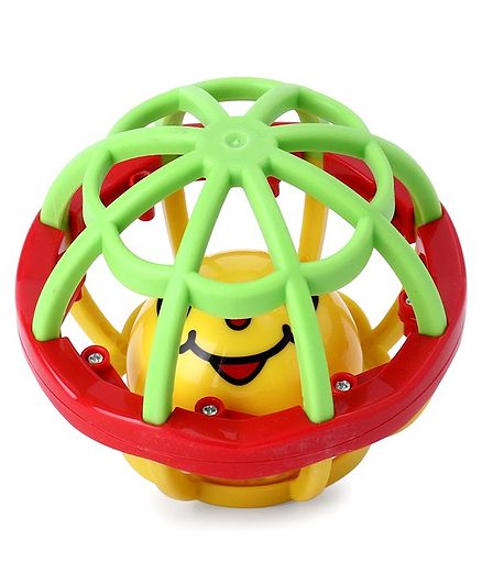 Mee Mee Mesh Activity Ball Rattle - Red Yellow Green