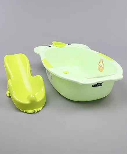 Babyhug Bath Tub With Bath Sling - Green