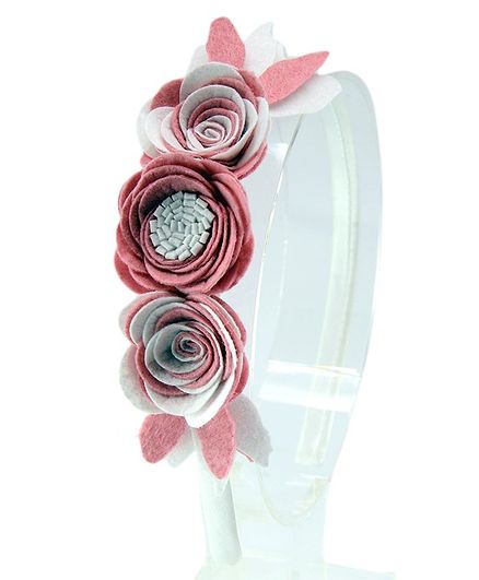 Aye Candy Flowers Design Hair Band - Pink