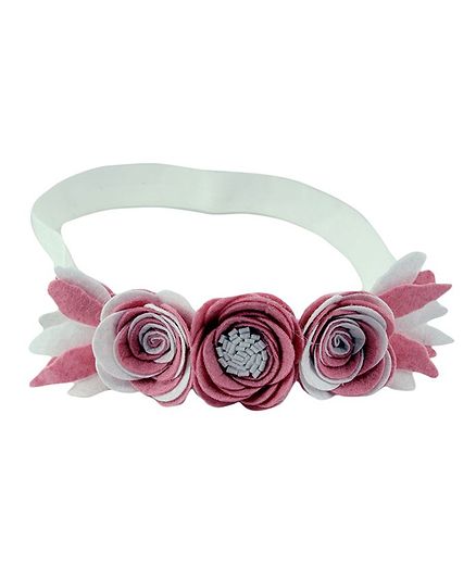 Aye Candy Flowers Design Headband - Pink