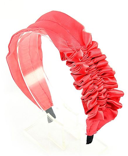 Aye Candy Ruffled Hair Band - Dark Peach