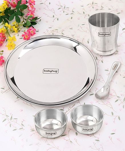 Babyhug Stainless Steel Dinner Set - 5 Pieces