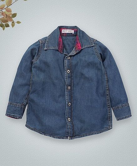 Knotty Kids Denim Full Sleeves Shirt - Blue