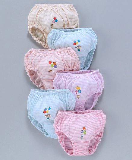 Zero Bloomers Multi Print Multicolor - Pack of 6