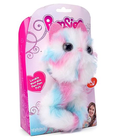 Skyrocket Pomsies Soft & Wearable Pets Pink & Blue - Length 17.5 cm