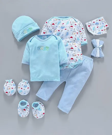 Montaly Infant Clothing Gift Set Pack of 10 - Blue