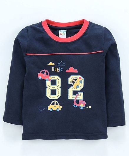 Tango Full Sleeves Tee Vehicle Print - Black