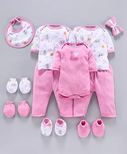 Montaly Infant Clothing Gift Set Pack of 13 - Pink