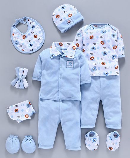 Montaly Infant Clothing Gift Set Pack of 12 - Blue