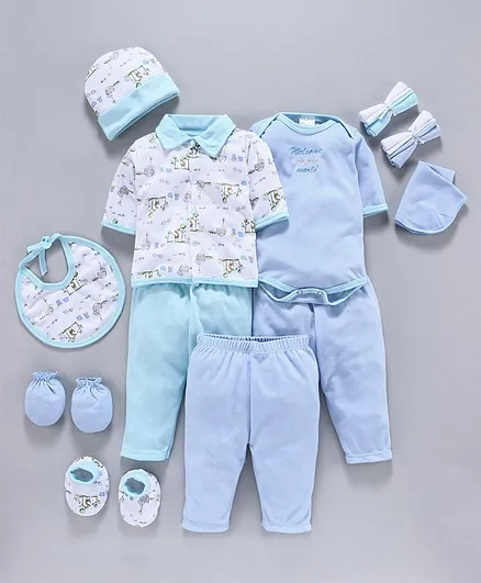 Montaly Infant Clothing Gift Set Pack of 14 - Blue