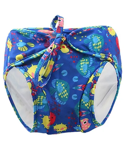 Kookie Kids Swim Diaper Fish Print - Blue
