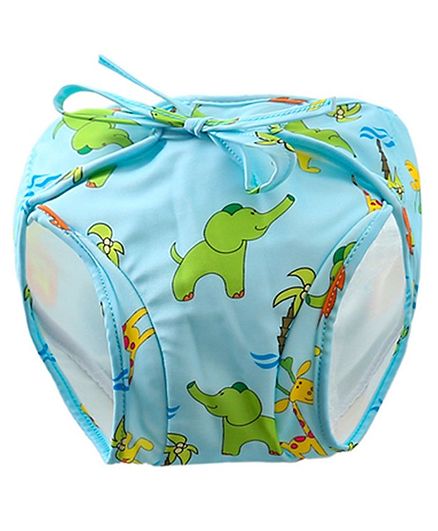 Kookie Kids Swim Diaper Elephant Print - Blue