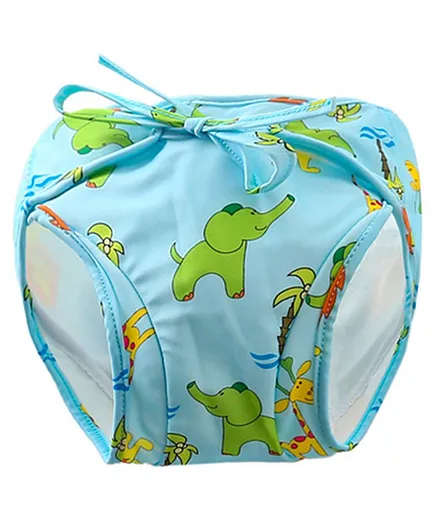 Kookie Kids Swim Diaper Elephant Print - Blue