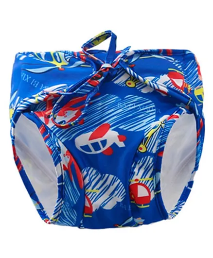 Kookie Kids Swim Diaper Helicopter Print - Blue