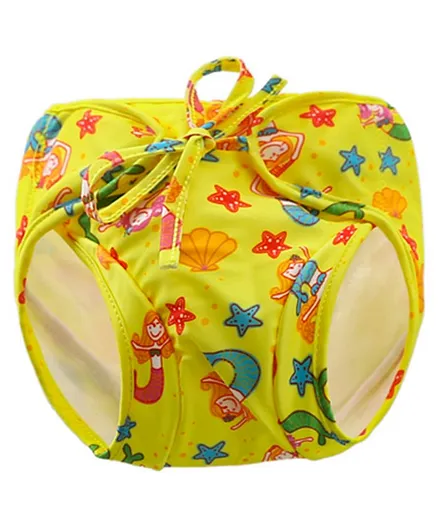 Kookie Kids Swim Diaper Mermaid Print - Yellow