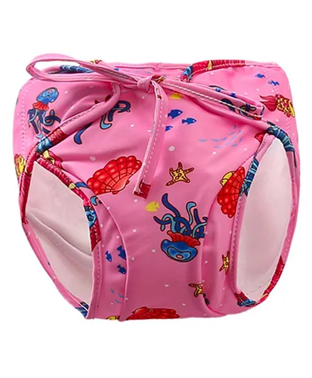 Kookie Kids Swim Diaper Marine Life Print - Pink