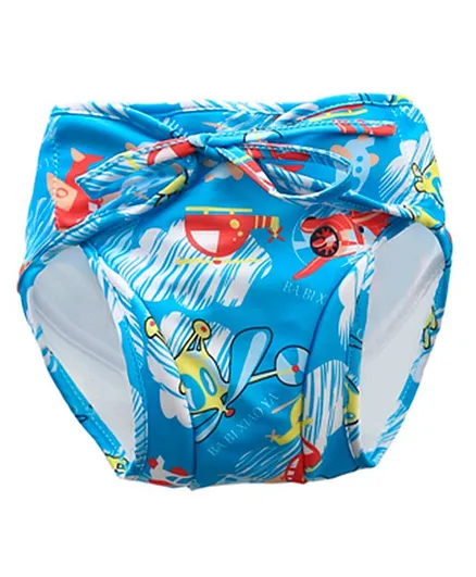 Kookie Kids Swim Diaper Helicopter Print - Blue