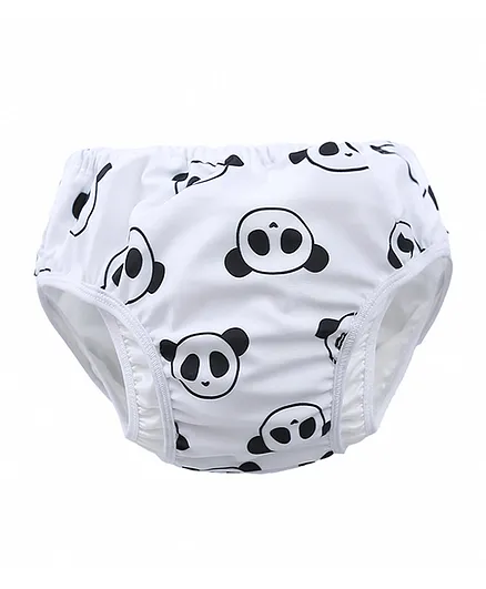 Kookie Kids Swim Diaper Panda Print - White