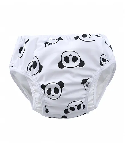 Kookie Kids Swim Diaper Panda Print - White