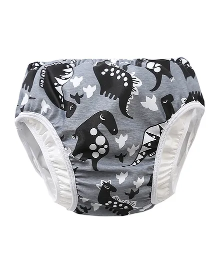 Kookie Kids Swim Diaper Dinosaur Print - Grey