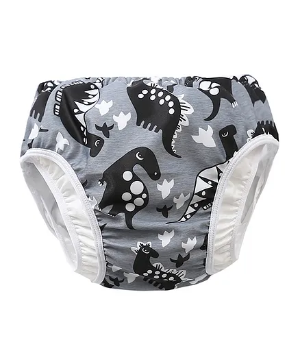 Kookie Kids Swim Diaper Dinosaur Print - Grey