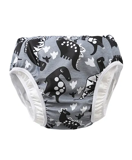 Kookie Kids Swim Diaper Dinosaur Print - Grey