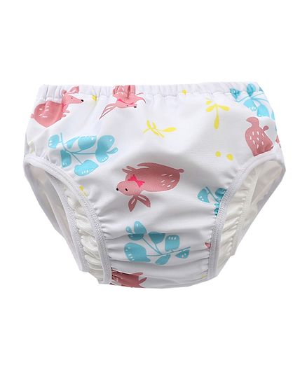 Kookie Kids Swim Diaper Animal Print - White
