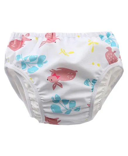 Kookie Kids Swim Diaper Animal Print - White