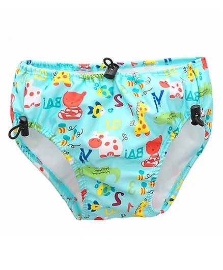 Kookie Kids Swim Diaper Animal Print - Blue
