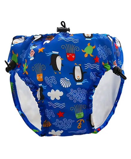 Kookie Kids Swim Diaper Penguin Print - Blue