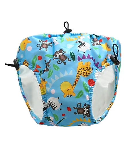 Kookie Kids Swim Diaper Animal Print - Blue