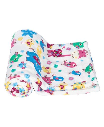 Mee Mee Multipurpose Soft Baby Blanket Animal Print - Multicolor