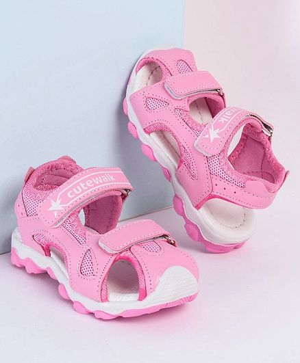 Cute Walk by Babyhug Closed Toe Sandals - Pink